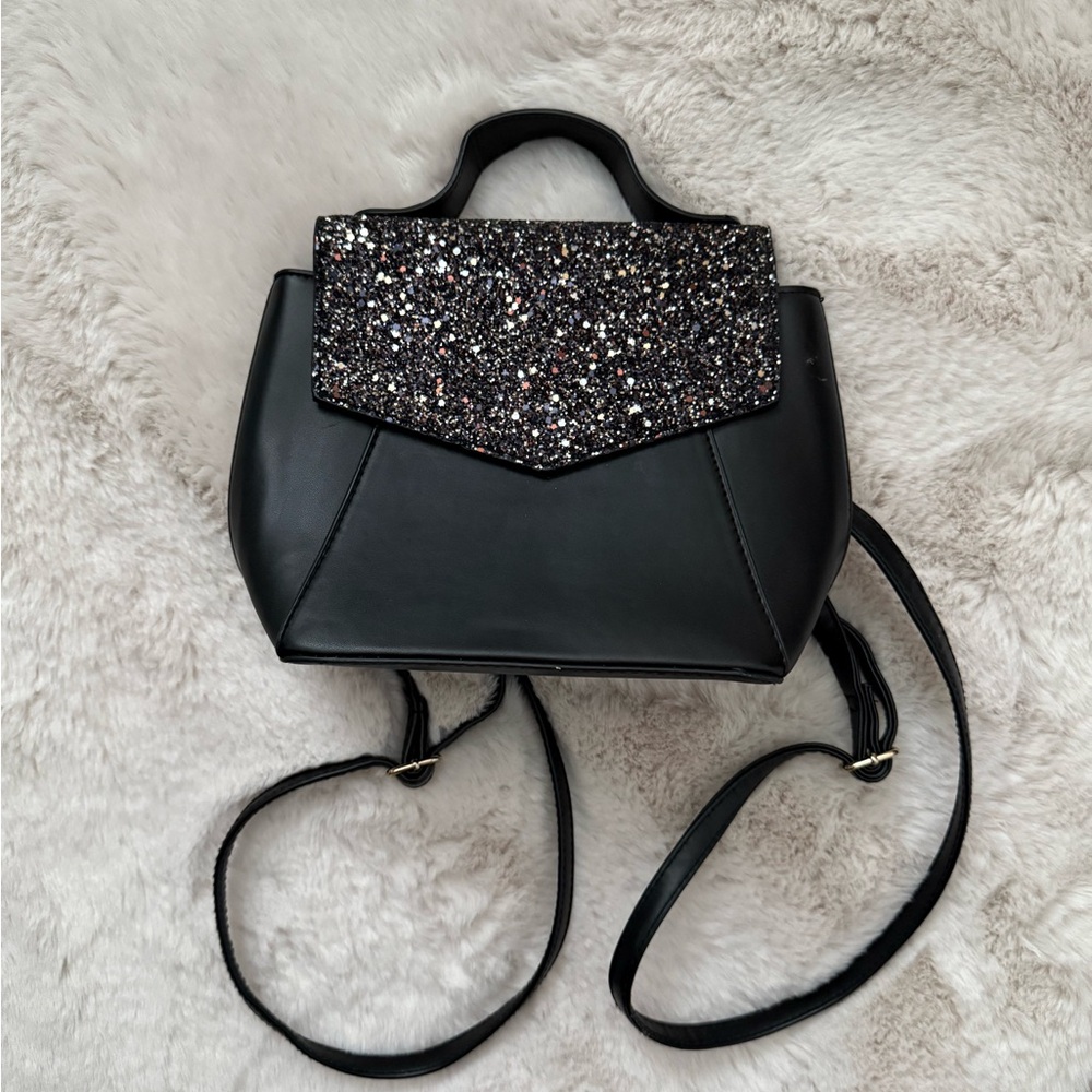Black Glitter Women's backpack